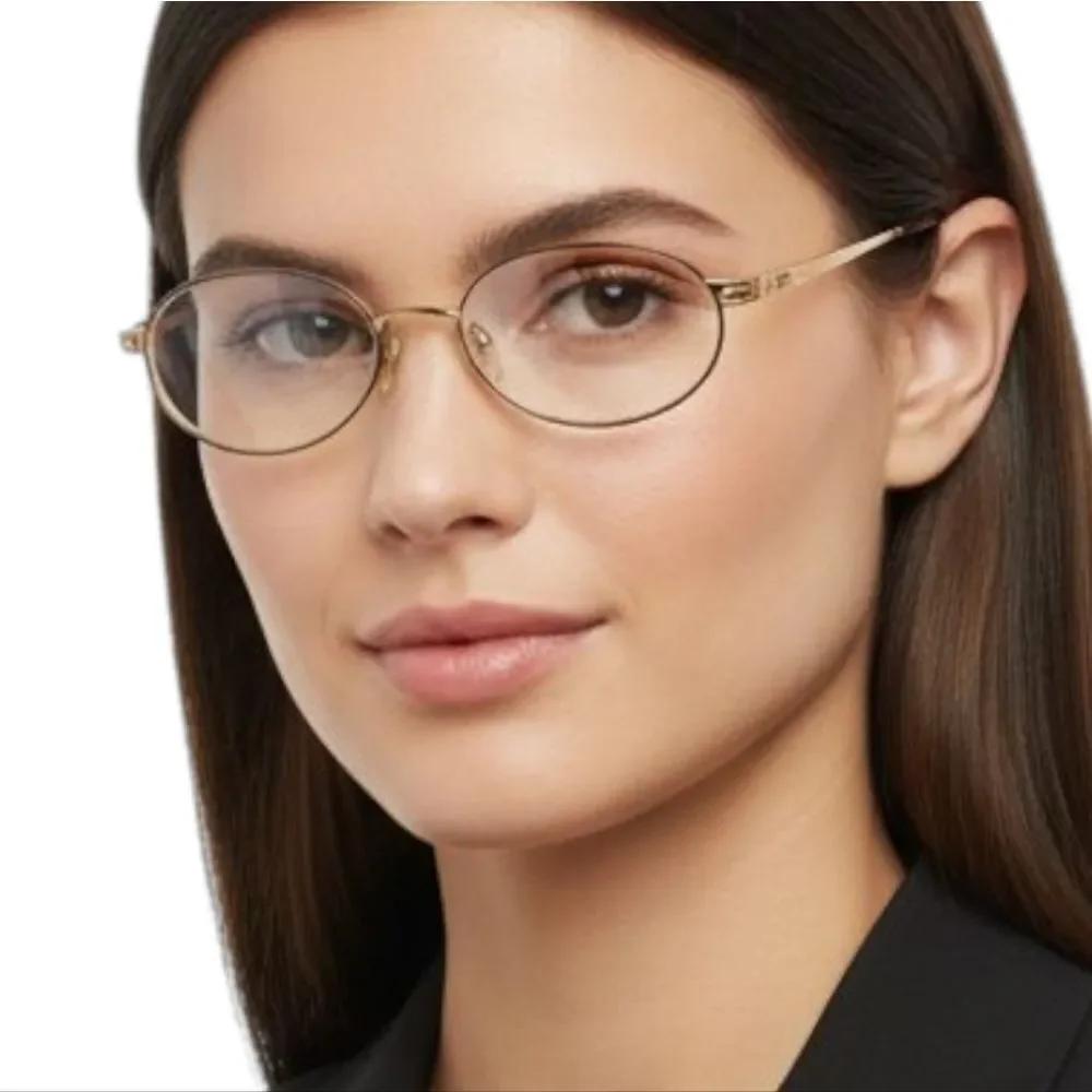 Vintage Gold Oval Glasses See Details